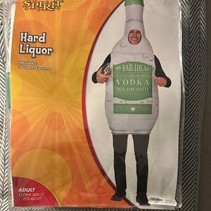 Spirit Vodka Bottle Costume - Green and White